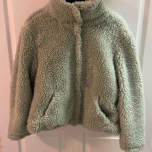 Pack on mint green Sherpa jacket- women’s extra small/small
